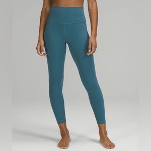 lululemon athletica align high rise pant 25” in capture blue size 6
